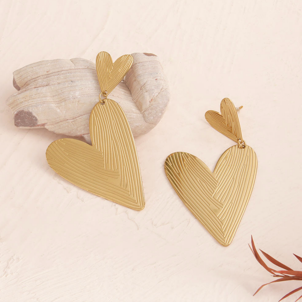 Élise Dorée™ 18K Gold-Plated Stainless Steel Stud Earrings