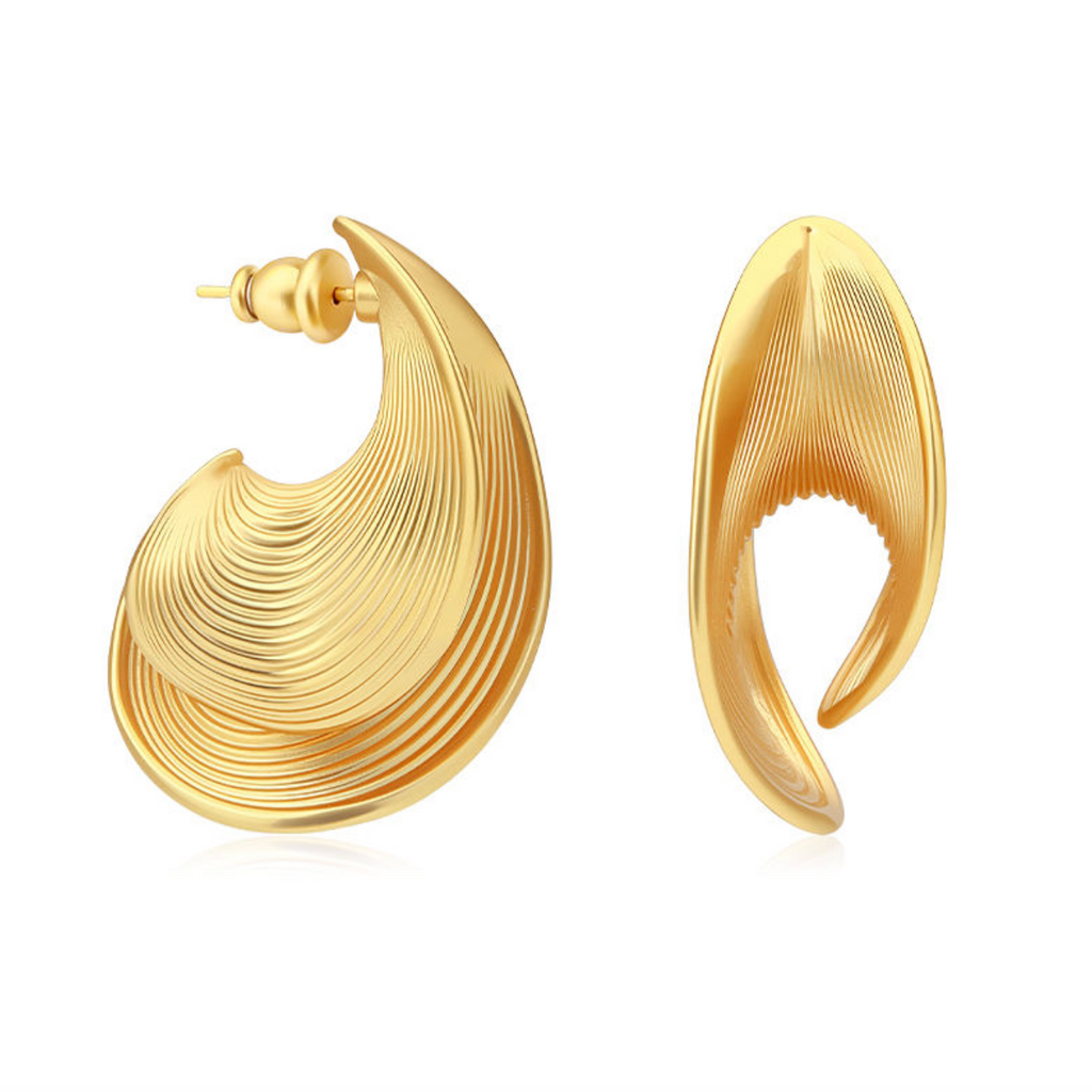Velloura™ Striped Sculptural Statement Earrings