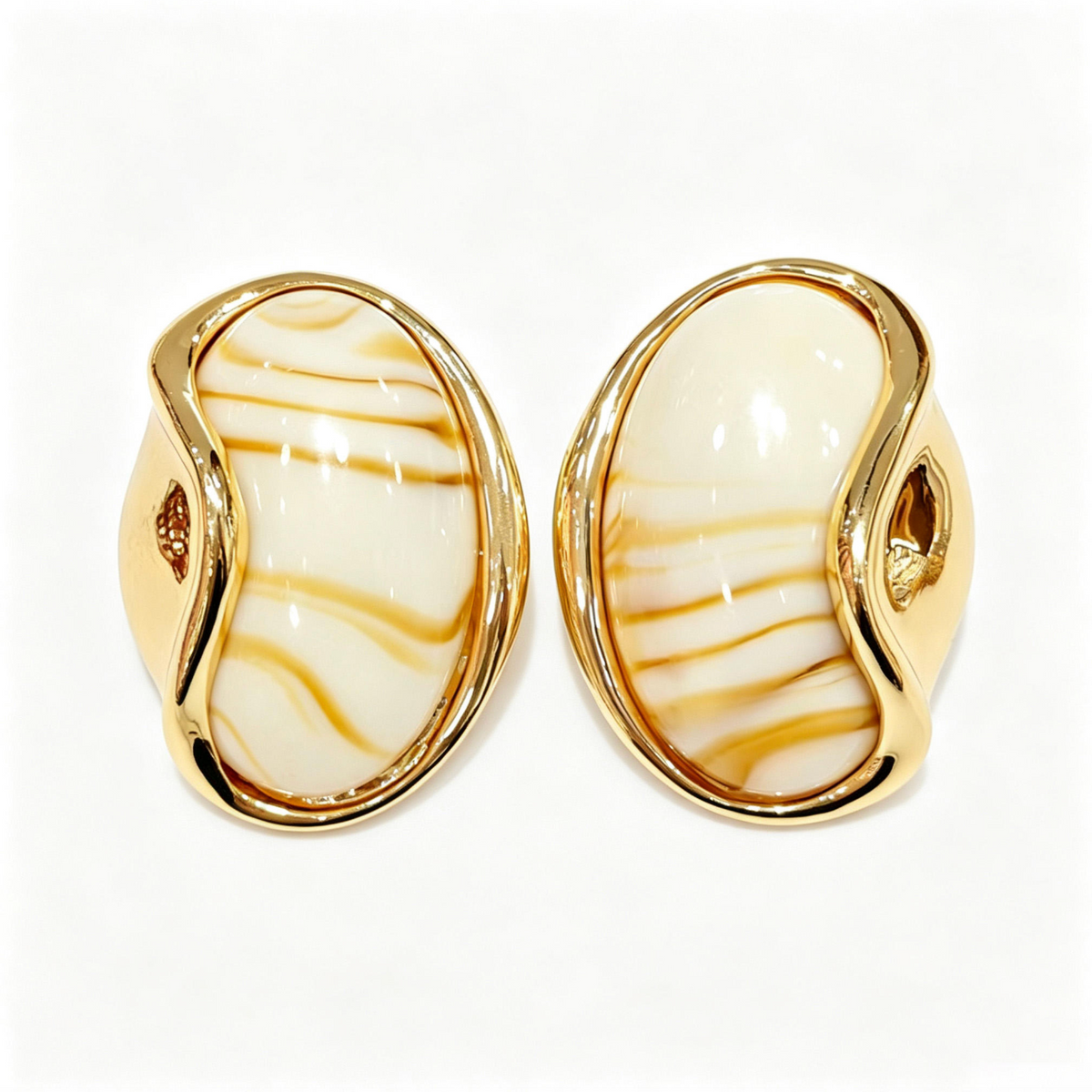 Aureline™ 18K Gold-Plated Asymmetrical Geometric Stud Earrings