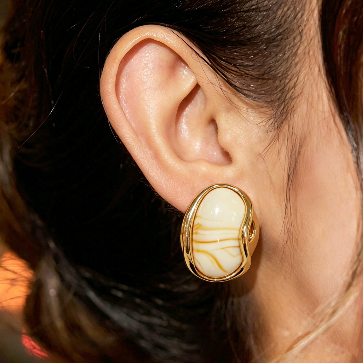 Aureline™ 18K Gold-Plated Asymmetrical Geometric Stud Earrings