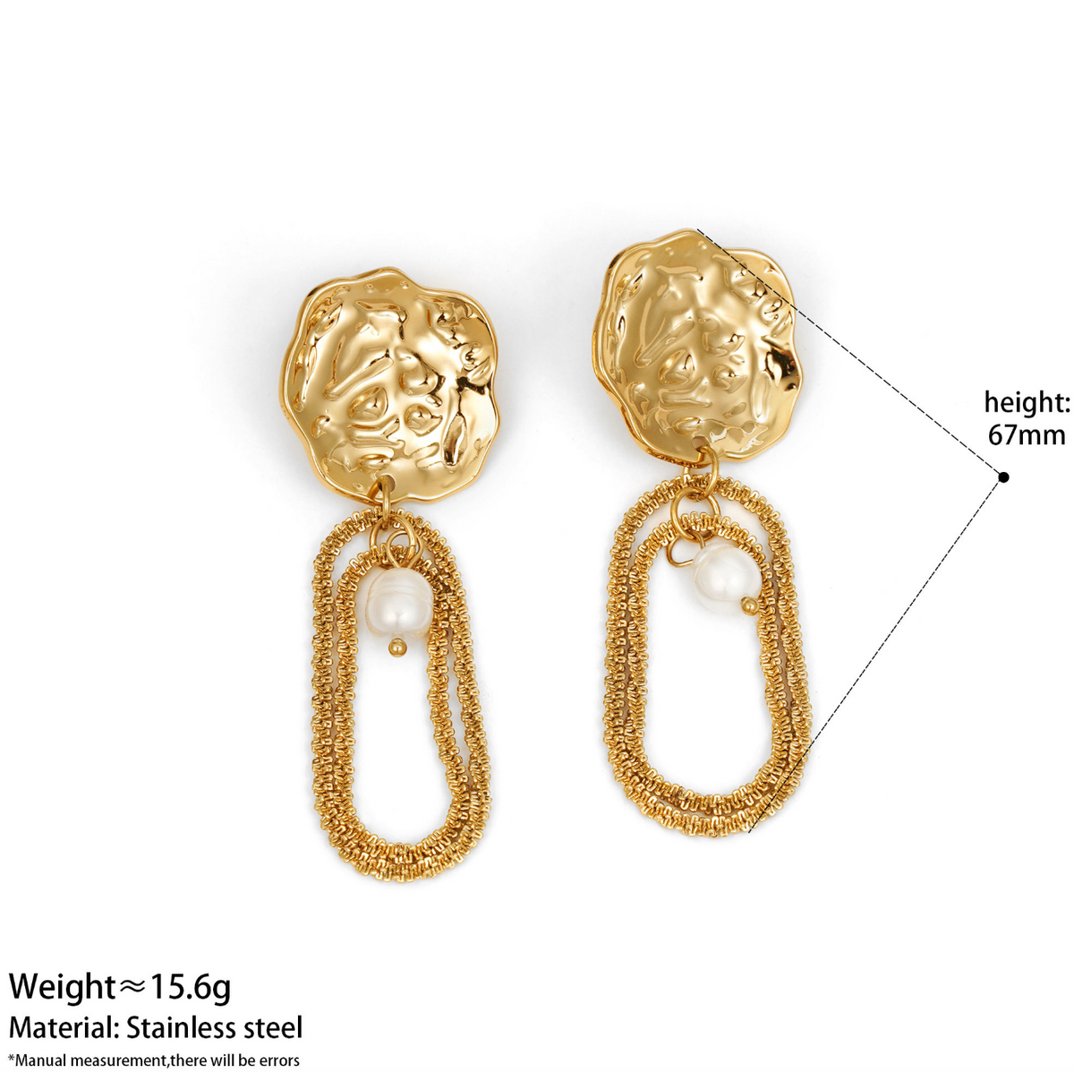 Rosalie Fleur™ Retro Hammered Floral Statement Earrings