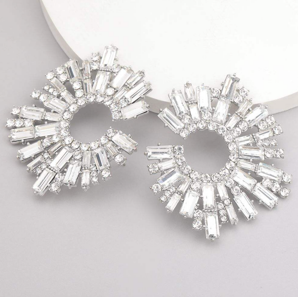 Aurora Éclat™ AB Crystal Oversized Hoop Earrings