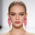 Fleur Boheme™ Long Floral Petal Beaded Earrings